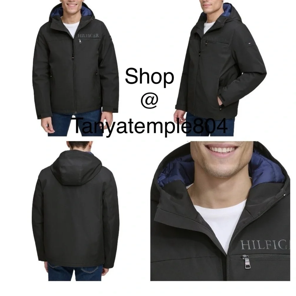Tommy Hilfiger Black Quilted Performance Jacket Medium